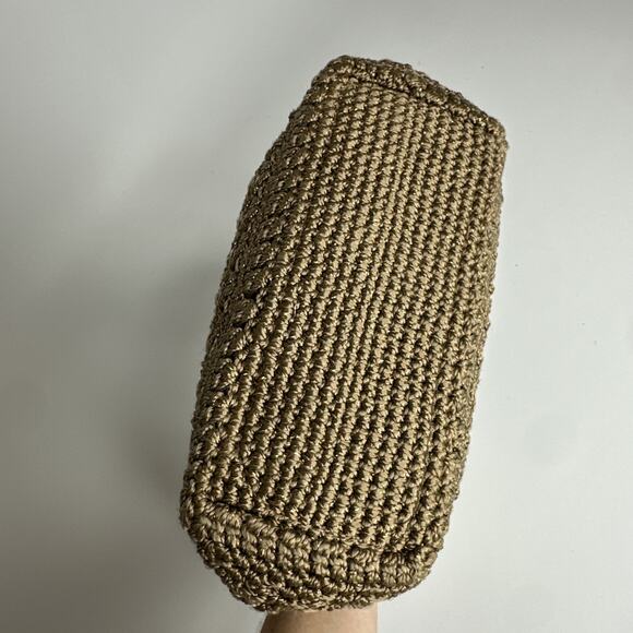 The Sak Vintage Crochet Shoulder Small Bag Boho Braided Handles Brown Neutral - Picture 10 of 16